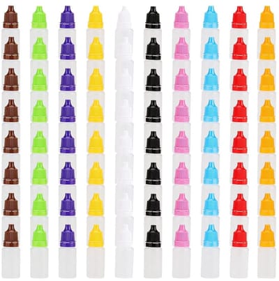 Dailygoods- Druppelfles 200 Stuks - Druppelflesje met Pipet - 10 ml - Lichtgewicht - Antivlek - Kunststof Materiaal - Druppenvat