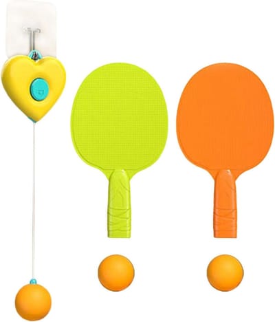Tafeltennis Trainer - Zelf Training Set - Binnenshuis Oefenen - Hangend Systeem - 27 x 25 x 4 cm - Kleurrijk
