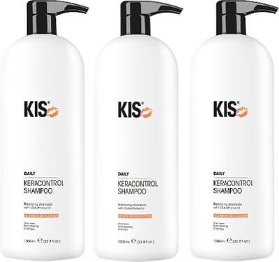 Kis Keracontrol Shampoo - voordeelverpakking - 6 x 1000ml - Voor Alle haartypes - met pomp