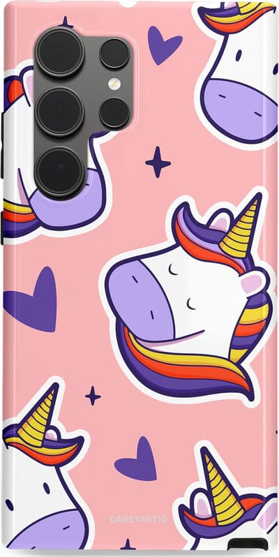 Casetastic Hoesje Geschikt voor Samsung S24 Ultra - Stijlvolle Beschermende Duo-layer Case - Unicornhart
