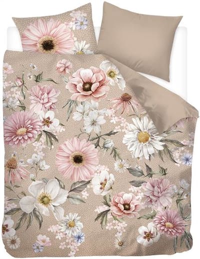 Snoozing Lise Dekbedovertrek - Lits-jumeaux - 240x200/220 cm - Zacht Taupe