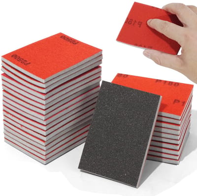 Dailygoods- Schuursponzen Set 28 Stuks - Nat/Droog Schuurpapier - 180-3000 Korrel - Voor Hout/Metaal/Modelbouw - Polijsten - Veelzijdig Gebruik