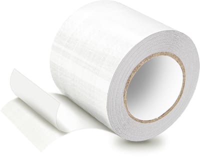Zeildoektape - PVC - Zeildoekpleister - 1 rol - 5 m × 10 cm - Reparatietape voor zeildoek - Geschikt voor vrachtwagenzeilen, luifels en overkappingen - Transparant