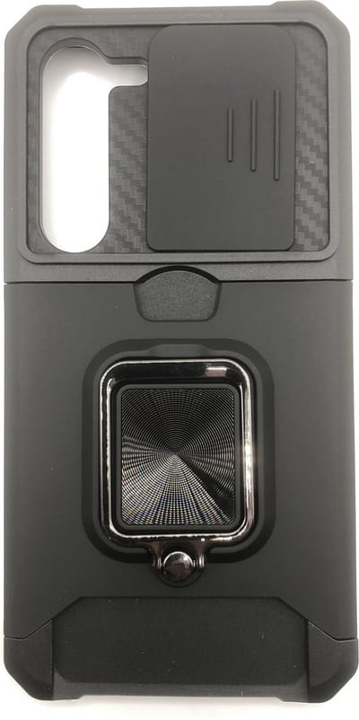 Magnetische Ringhouder Stevige Anti Shock Proof Backcover Telefoonhoesje – Anti Shock Hard Cover – Camera bescherming Shield - Geschikt voor Samsung Galaxy S23 - Zwart