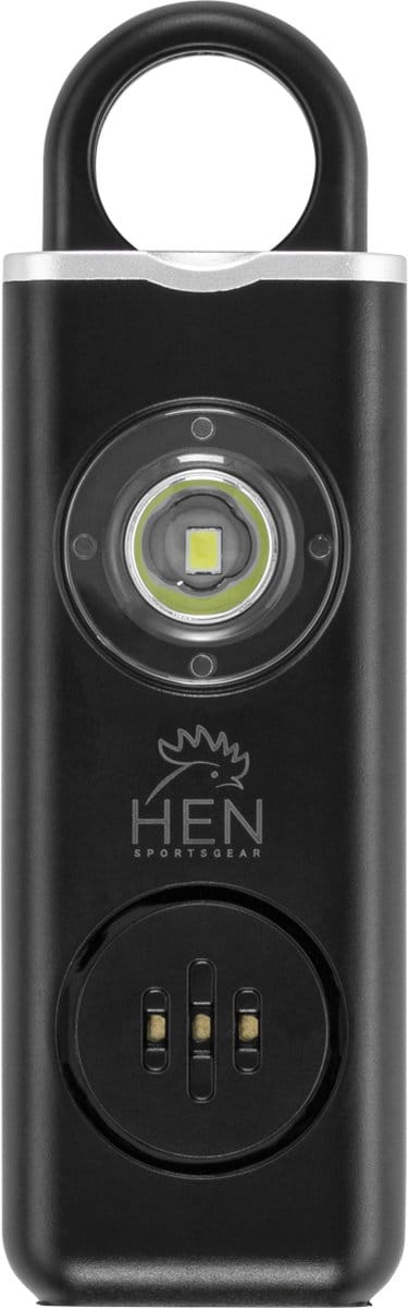 Persoonlijk alarm - zelfverdediging sleutelhanger sirene - veiligheid met LED verlichting - USB oplaadbaar