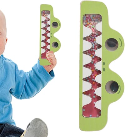 Regenstok - Geluidenmaker Muziekstok - Sensorisch Educatief - Uniek Krokodillendesign - 19 x 65 cm