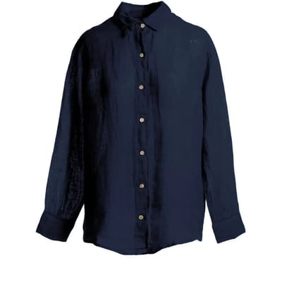 Dames lange mouw blouse in gaas Haris Cotton Essentials