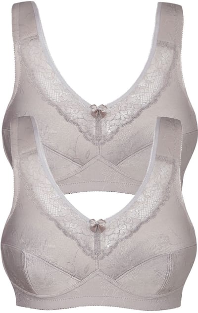 2-pack ontlastings-BH zonder beugel Basic