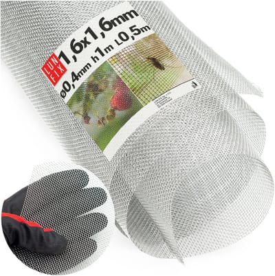 LUN FIX - Fijnmazig gaas - 1x0,5m - Ø0,4mm - Draadgaas