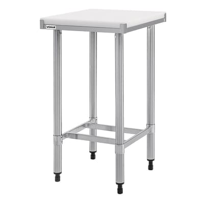 RVS Snijtafel met Hdpe Snijplank - 50cm - Vogue CF740 - Horeca