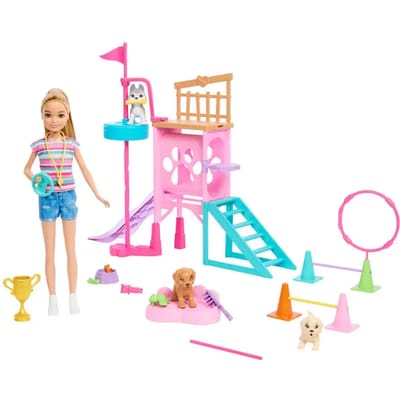 Barbie Stacie Hindernisbaan Puppy's - Met 3 pups - Barbiepop