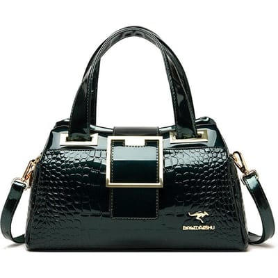 2-laags draagtas met grote capaciteit Luxe handtassen Damestassen Designer Krokodilpatroon Dames Boston Schoudertas Hoge kwaliteit groen