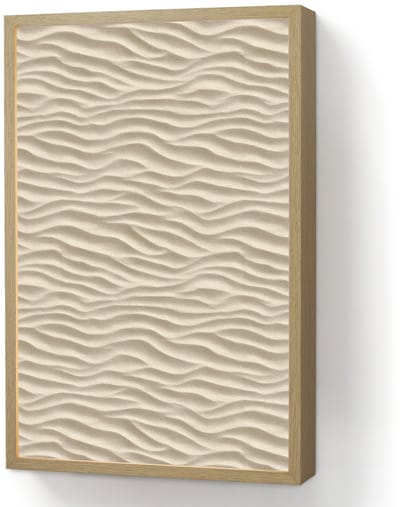 Wandlamp 40x60 cm - Oplaadbaar - Zand - Golven - Beige - Wandlampen binnen woonkamer - Slaapkamer lamp - Decoratieve nachtlamp - Vloerlamp draadloos