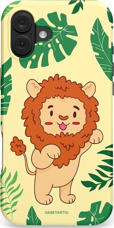 Casetastic hoesje geschikt voor Apple iPhone 16 Plus - MagSafe - Dubbellaagse bescherming - Brulknuffel - Fashion Case - Crème Groen Terracotta