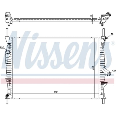 Radiator, motorkoeling NISSENS 69240