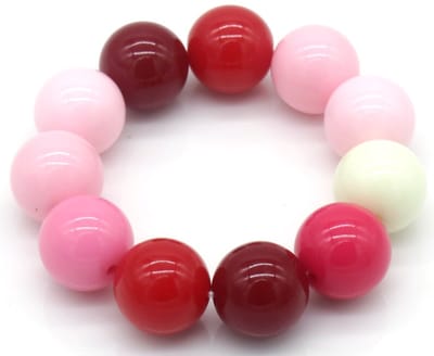 Armband - kralen - multicolor - 18mm - elastisch - dames - sieraden - casual - kleurrijk - cadeau