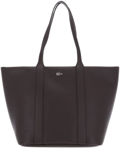 LACOSTE schoudertas shopper Shopping Bag Dark Brown donkerbruin
