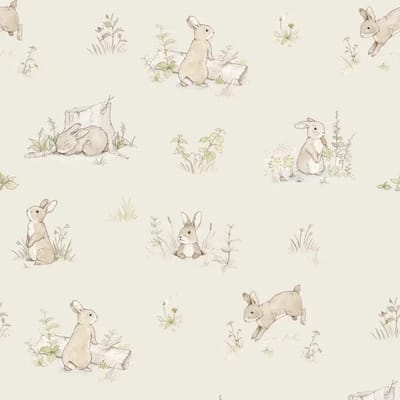 Baby behang Dekornik Rabbit Day