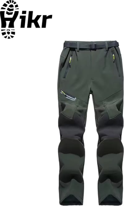 Hikr® Waterdichte broek heren - SlimHS02 Wandelbroek - Fleece broek - Slimfit - Warme regenbroek - Winddicht - Hiking outdoor broek - Herfst, winter, lente