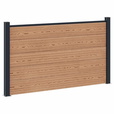 vidaXL - Hekset - 180 - x - 105 - cm - WPC - en - Aluminium - Bruin