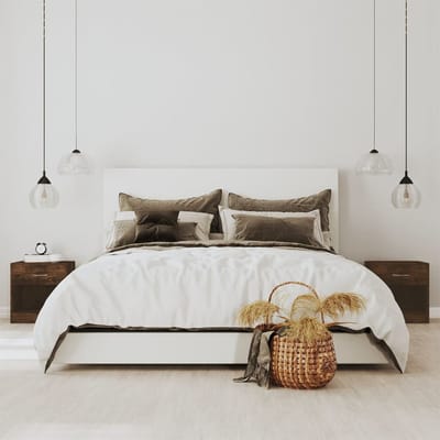 vidaXL - Nachtkastjes - met - lade - 2 - st - gerookt - eikenkleurig