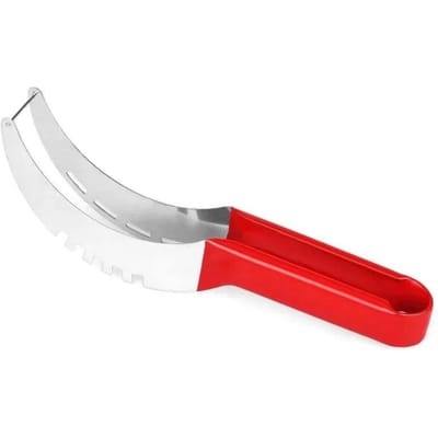 Watermeloen Slicer Cutter Roestvrij Staal Kleur Antislip Plastic Wrap Handvat Geen Pijn Handen Meloen Keuken Fruit Snijgereedschap