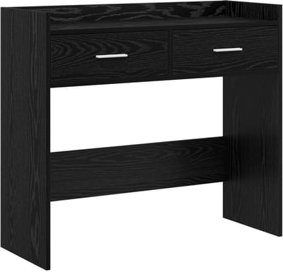 vidaXL - Wandtafel - Zwart - eiken - 90 - x - 35 - x - 80 - cm - Bewerkt - hout
