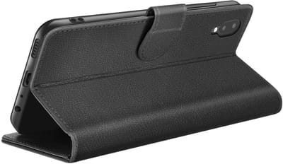 Zanae, Hoesje geschikt voor Galaxy A02 - Wallet Case & Magneetsluiting, Zwart