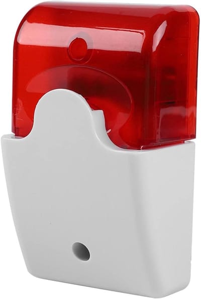 Alarm Stroboscoop - Geluid Sirene - Huis Beveiliging - Hoge Decibel - 122x72x35 mm - Rood