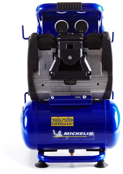 Stille compressor 10 liter - Olievrij - 0.75 pk - 9 bar - 140 l/min - 59 dB(A)