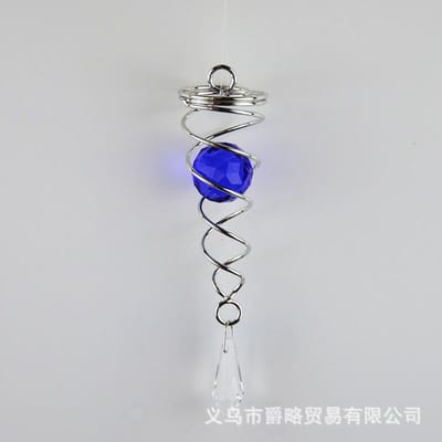 Roterende Kristallen Glazen Bol Spiraal Staart Hanger Windspinner Staarten Hangende Decoratief voor Spinners Klankspel Buiten Tuin & Erf