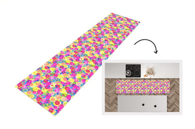 Keukenloper - Loper keuken - Bloesem - Zomer - Regenboog - Bloem - Design - 200x50 cm - Keukenloper vinyl