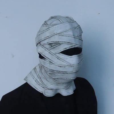 Angstaanjagend Mummie Masker One size fits all adults wit