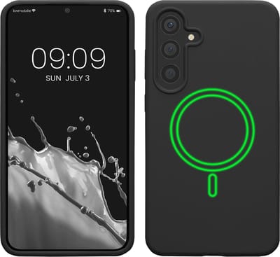 kwmobile telefoonhoesje geschikt voor Samsung Galaxy S24 Plus - Hoesje met magneet compatibel met MagSafe - Smartphone case in zwart