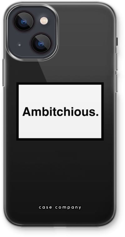 Case Company® - Hoesje geschikt voor iPhone 13 mini hoesje - Ambitchious - Soft Cover Telefoonhoesje - Bescherming aan alle Kanten en Schermrand