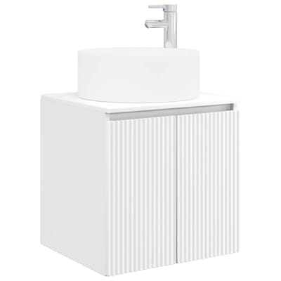 vidaXL - Wandgemonteerde - wastafelmeubel - Wit - 49,5 - x - 44,5 - x - 65,5 - cm
