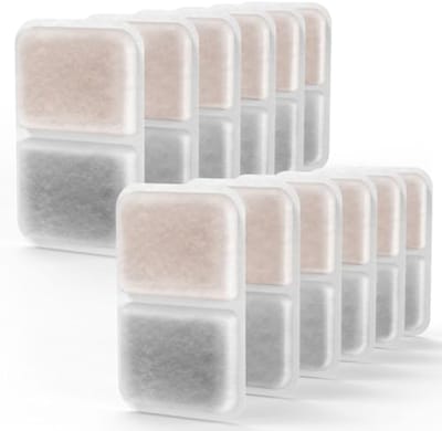 12-Pack Luchtreiniger Pads voor Kattenbak - Dual Action Geurneutralisatie, Compatibel met Jumbo Regular Smartshift - Wit