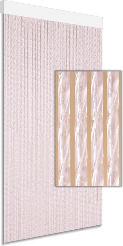 Degor Vliegengordijn Tinca - 90x210cm - Wit - Hout