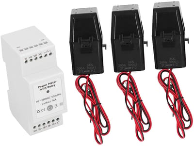 Slimme Energiemeter - 3-Fase Meter - Energie Monitoring - Realtime Zonne-PV - 17.98 x 8.99 cm