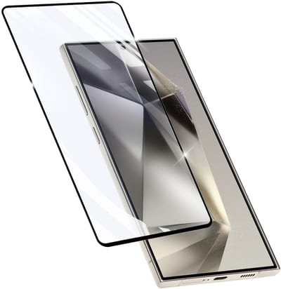 Cellularline Screenprotector 9H Gehard Glas - Geschikt voor Samsung Galaxy S25 Ultra - Edge-to-Edge - Transparant