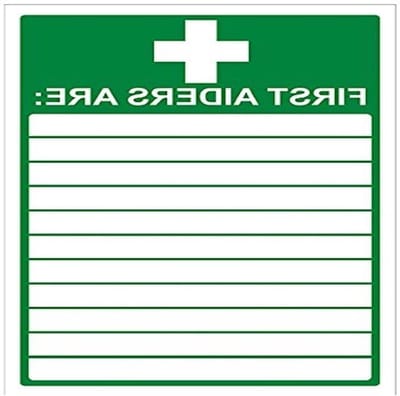 Eerstehulpbord - EHBO Signaal - Veiligheid Informeren - Zelfklevend Vinyl - 200x300mm - Groen