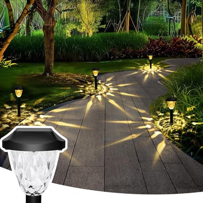 10 stuks zonnelampen voor buiten - heldere tuinverlichting op zonne-energie - waterdicht - auto aan/uit - tuin trottoir oprit gazonpad - warmwit tuinverlichting op zonneenergie