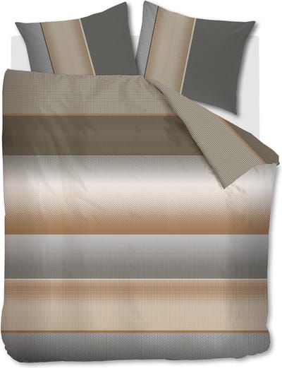 Beddinghouse Lenn dekbedovertrek - Tweepersoons - 200x200/220 - Bruin