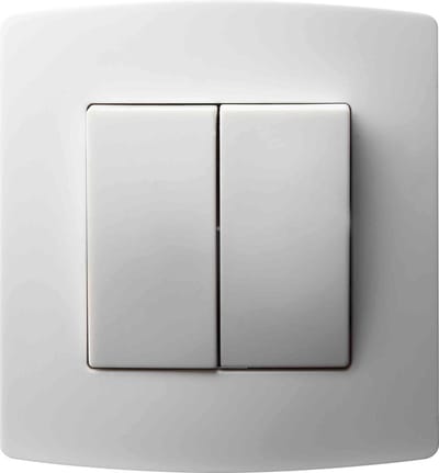 Dubbele schakelaar - Schema 5 - 10A - 230V - RAL9016 - Inbouw