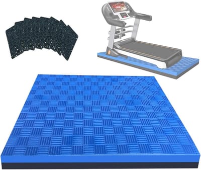 Fitnessapparatuur Mat - Vloerbeschermer Demper - Ruisonderdrukking Fitness - 2.5cm Dik EVA - Tot 200x100cm - Zwart/Geel Blauw/Zwart