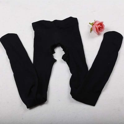 Sexy Erotische Lingerie Grote Maten Kruisloos Panty Dames 10 Fluweel Zwart Wit Open Kruis Panty Dames Kousen Sokken Fits 40kgs to 60kgs gray