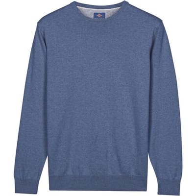 Baileys Trui Uni Color Crew Neck Pima Cotton Riviera Blue / male