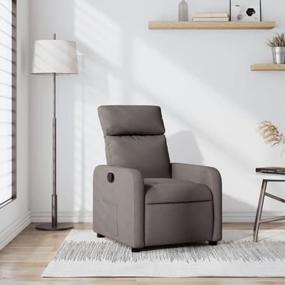 Vidaxl Klapstoel, Kleur Taupe, Bekleed met Stof