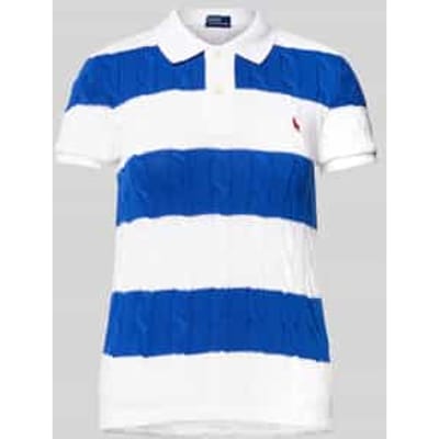 Slim fit poloshirt in gebreide look