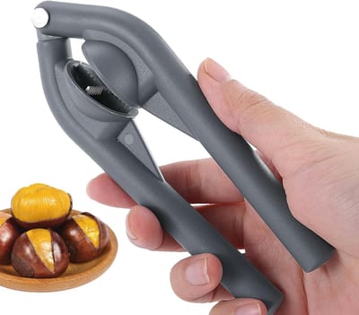 Notenkraker - Kastanjesnijder Pecan Pletten - Noten Openen - Antislip Structuur - 16 x 7 x 3 cm - Bruin